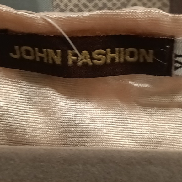 FINAL PRICE NWT JOHN FASHION pink crocheted flared sheer hem l/s blouse XL - Picture 4 of 9